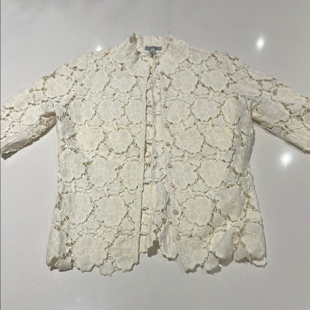 Morgane Le Fay Cream Lace Women's Top
